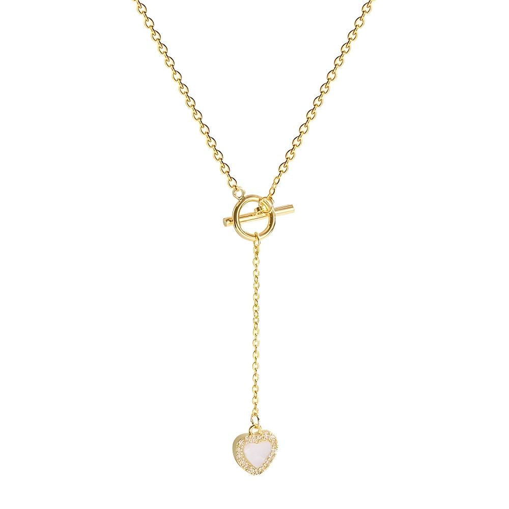 Fashion Gold Plated Dainty Heart Necklaces N1028