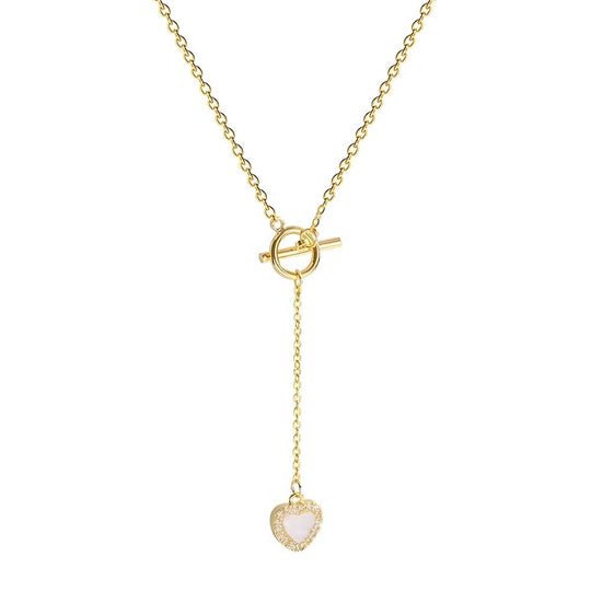 Fashion Gold Plated Dainty Heart Necklaces N1028