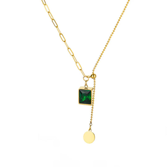 Elegante Halsketten mit Zirkon-Anhänger für Damen