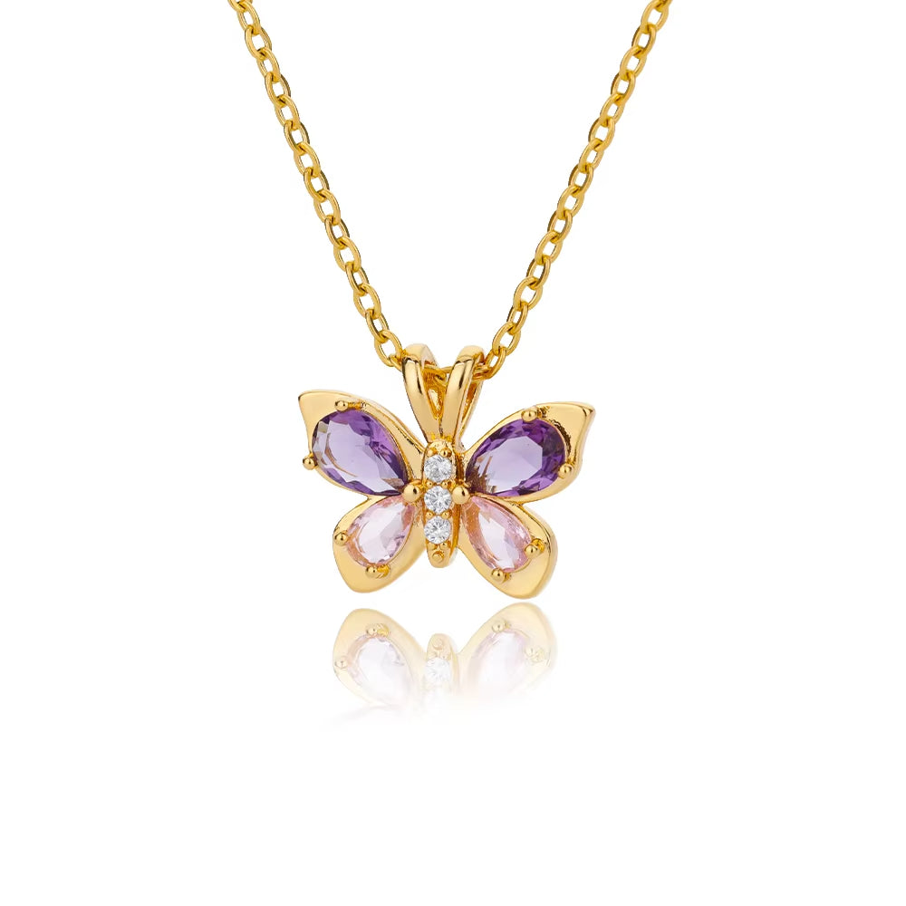 Elegante Halsketten mit Zirkon-Anhänger für Damen